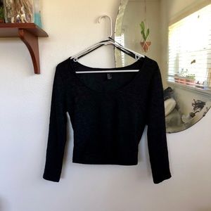 Long sleeve cropped shirt